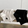 1 Pair Men Cotton Ankle Socks Low-tube No Odor Solid Color Embroidery High Elasticity Anti-slip Sweat-absorption Anti-shrink Sports Four Season Socks