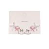 Elegant Pearl Bow Knot Stud Earrings Set - Gentle and Versatile Design