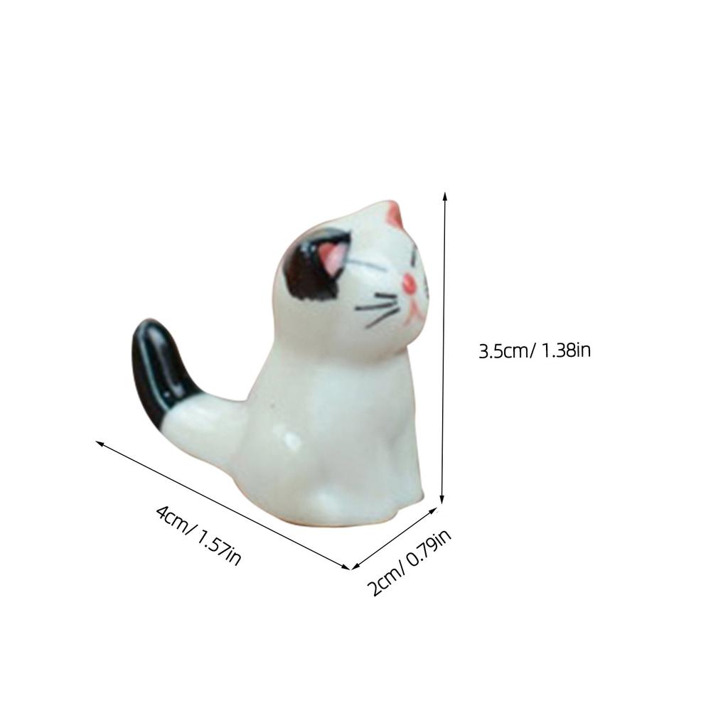 3Pcs Cute Panda Chopstick Pillow Ceramic Holder for Table Organization Animal Themed Kitchen Dining Decorative Accessory