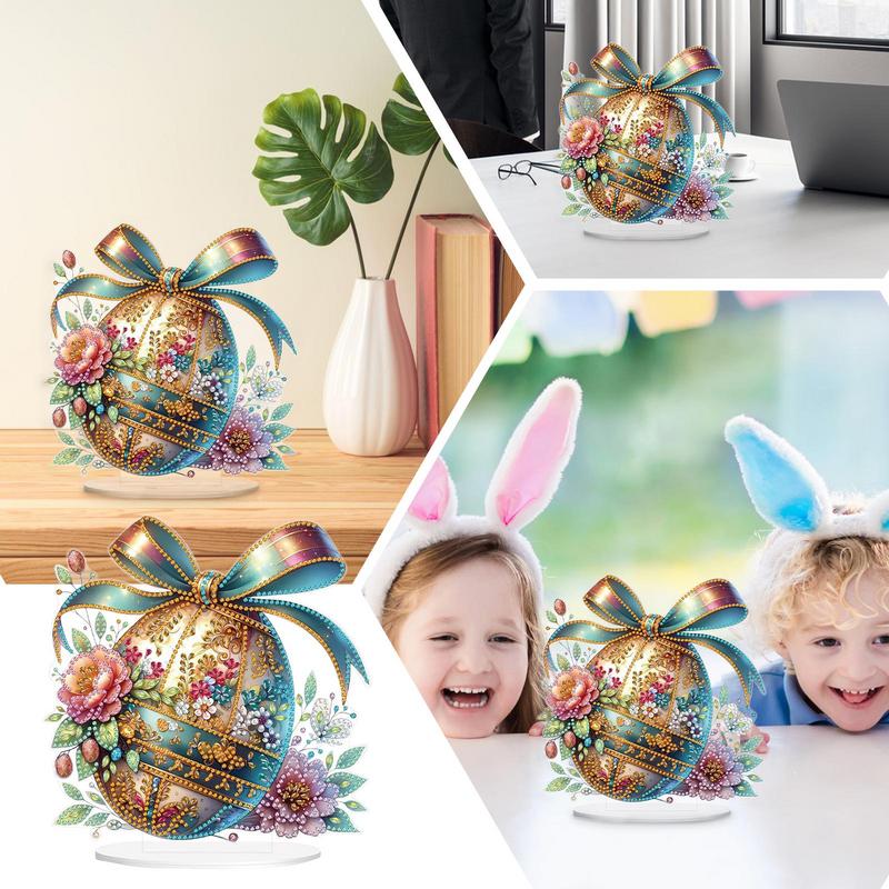 Diamond Art Painting Kit Acrylic Material Rhinestones rabbit Easter Art Painting Tabletop Ornaments Handmade Diy Gift Room Decor
