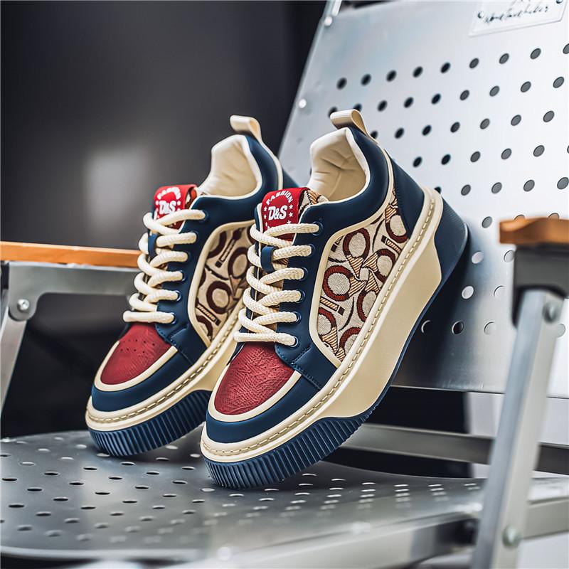 Men's shoes 2025 new summer versatile Guochao non-slip thick baseplate shoes street shooting trend work casual sports shoes