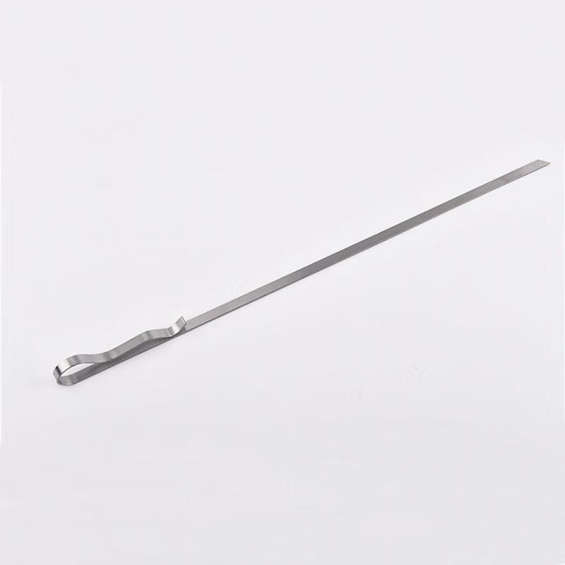 ZISIZ Stainless Steel Flat BBQ Skewers (12-Pack)