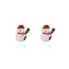 Christmas Santa Snowflake Earrings Cane Candy Bells Elk Earrings Christmas Hat Earrings