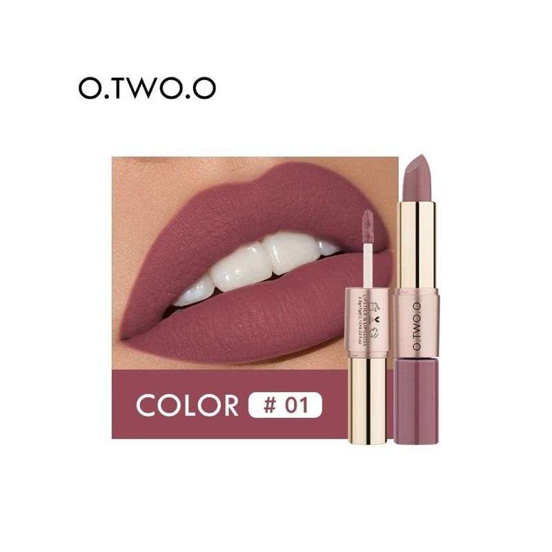 O.TWO.O - 2 in 1 Matte Liquid Lipstick - 4 Colours