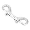 Silber Edelstahl Doppelseitiger Karabinerhaken Schnappverschluss Tauchverschluss (65 mm)