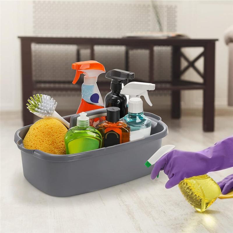 Cleaning Supplies Box,Large Plastic Cleaning Supplies Storage Box With Handle,Cleaning Bucket,Household Shower Handbag