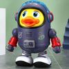 Electric Dancing Astronaut Duck Toy with LED Light Music Kids Walking Duck Toy Toddlers Boys Girls Interactive Educational Animal Musical Toy