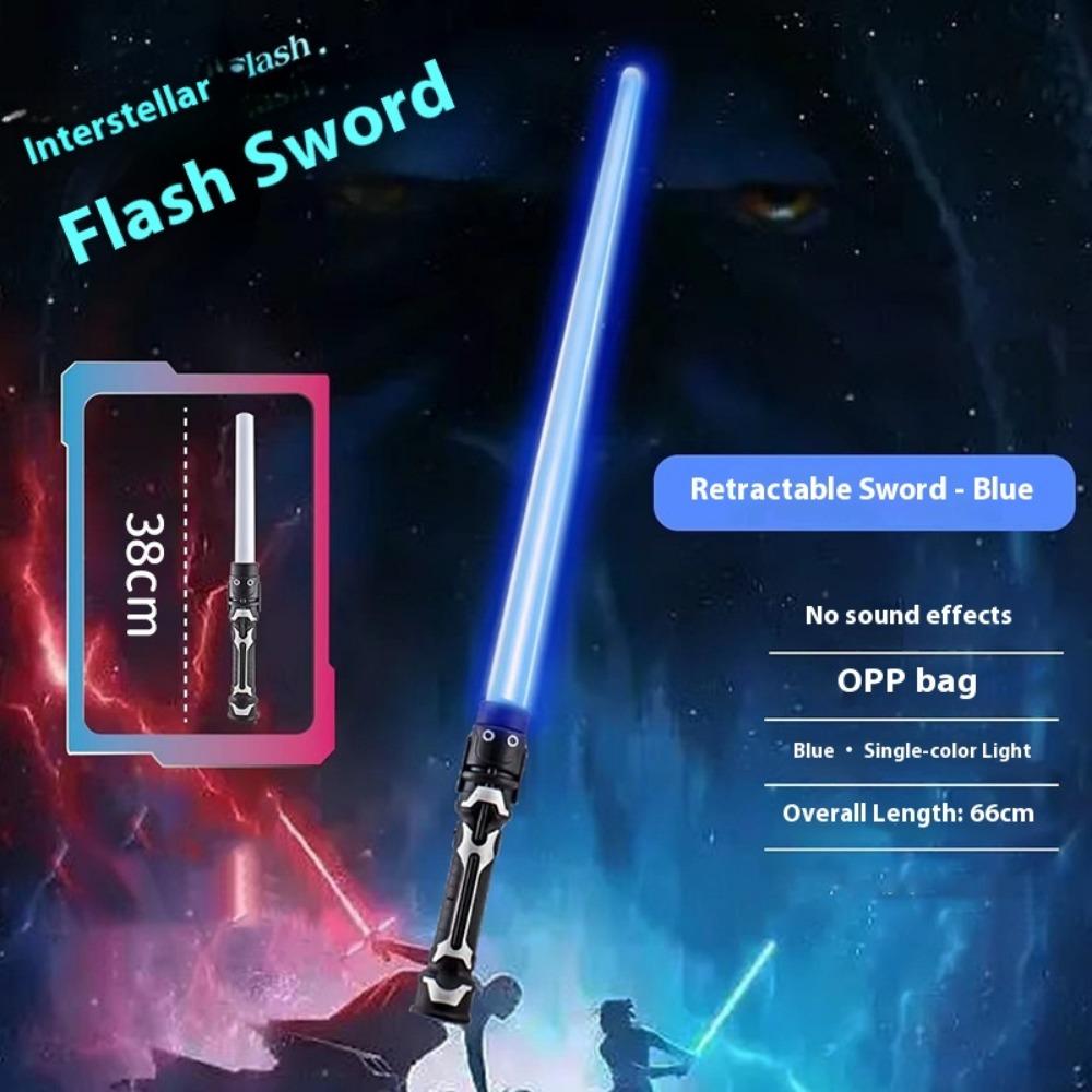 Laser Sword Two-in-one Seven-color Retractable Transformation Light Sword Star Wars Children's Stall Toy Night Market Explosion