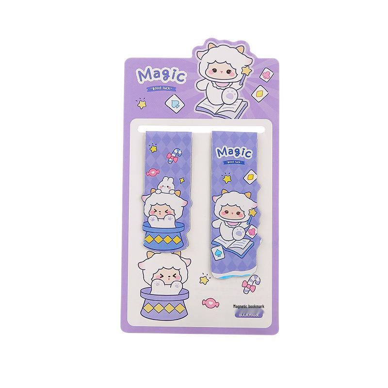 Inspirational Cartoon Magnetic Bookmarks - Cute Student and Children's Reward Stationery