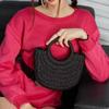 Half-Round Rattan Beach Bag Women Large Capacity Handle Bag Summer Beach Bags Travel Weave Handle Bag Premium Durable