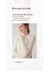 Women's Cashmere Polo Neck Half-Zip Sweater - Elegant Solid Color Knit Base Layer