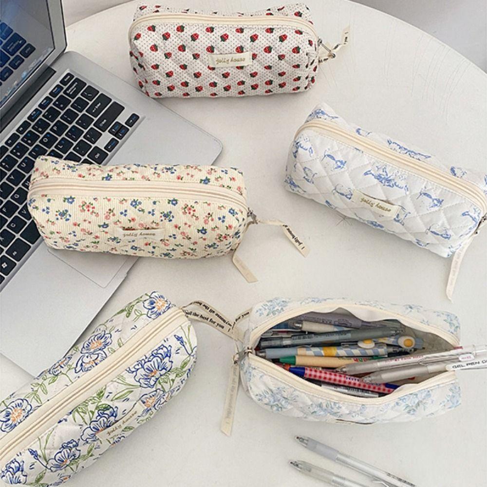 

Strawberry Stationery Storage Bag Cat Makeup Lipstick Bag School Office Supply style 5