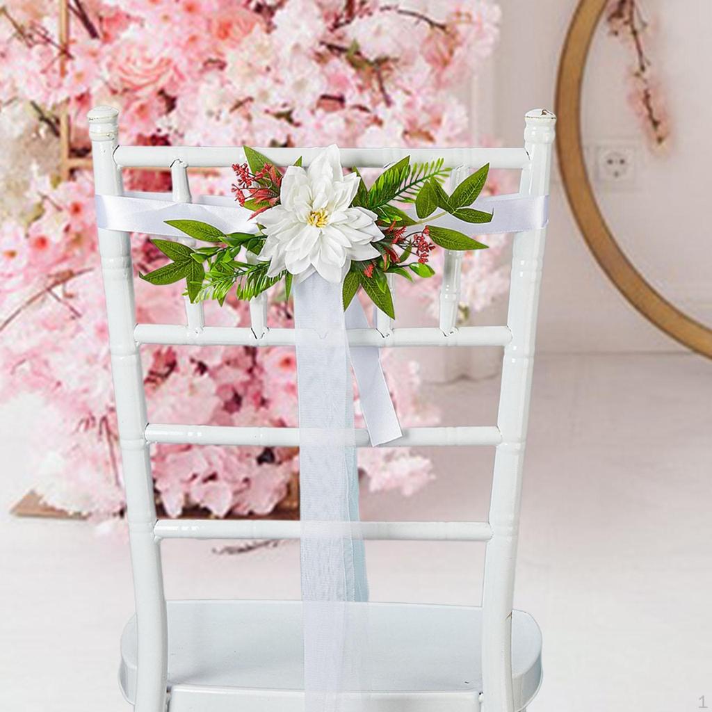 Aisle Bench Flower Arrangement Flowers for Chairs Wedding Decorations Banquets