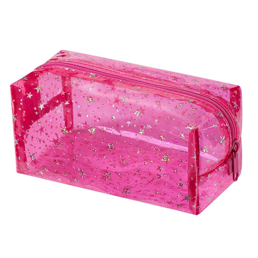 PVC Waterproof Transparent Makeup Bag Stars pattern Travel Beauty Organizer Daily Use
