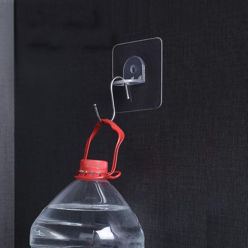 1 st Hyllstöd Krokar Garderob Board Hållare Kök Badrumsgarderob Klistermärke Vägg Självhäftande pluggar Förvaring Organizer Hållare