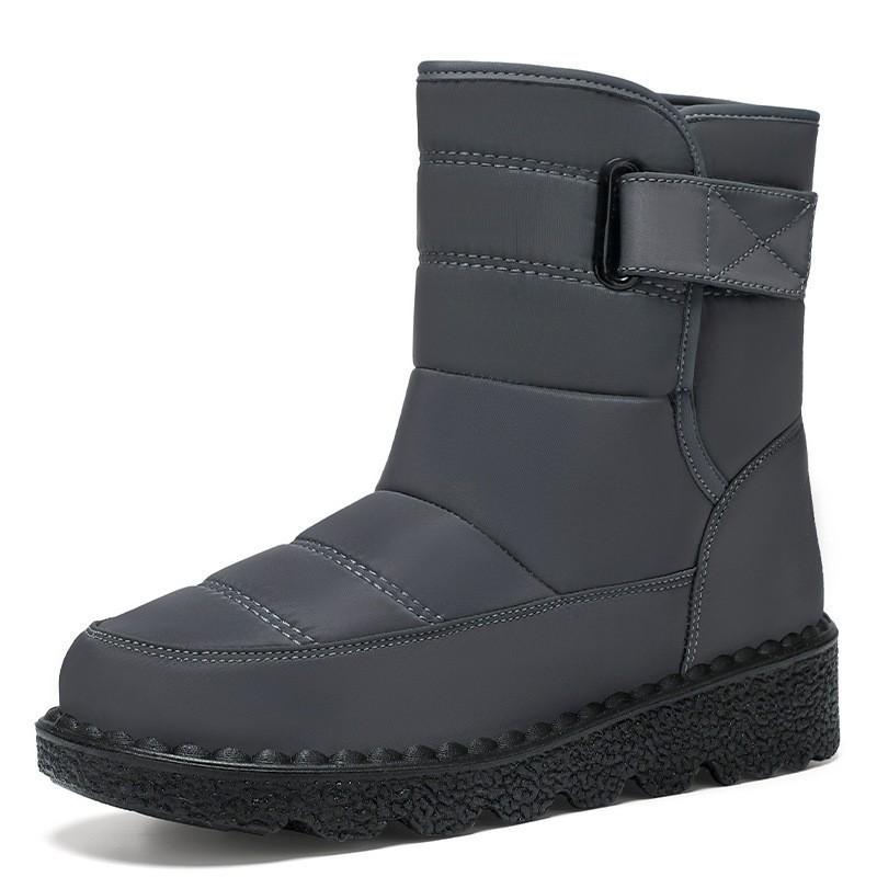 Snow Boots for Women Winter Oversized Women's Boots with Plush and Thick Cotton Boots Polyurethane Boots High Rise Thick Soled Cotton Shoes