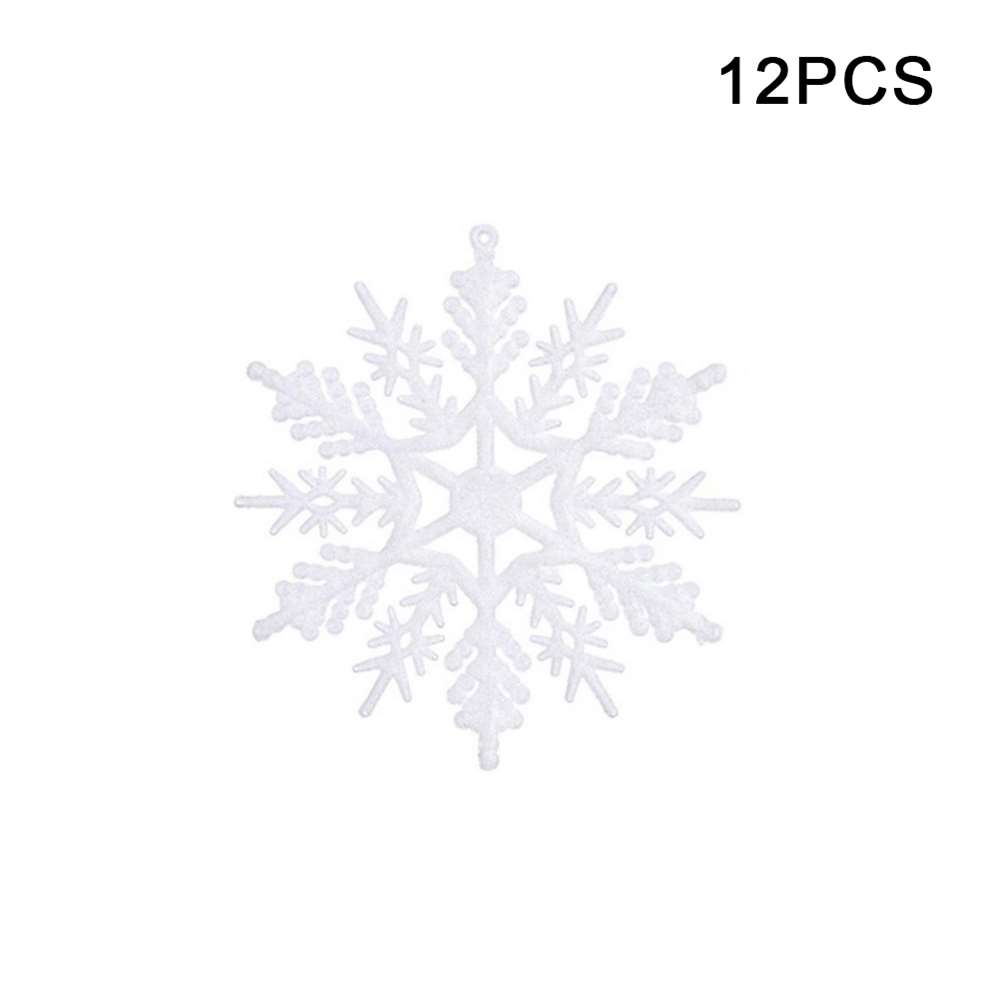 

12 шт. Рождественские искусственные снежинки, подвесное украшение на елку, имитация снежинок, зимние рождественские новогодние украшения для вечеринки
