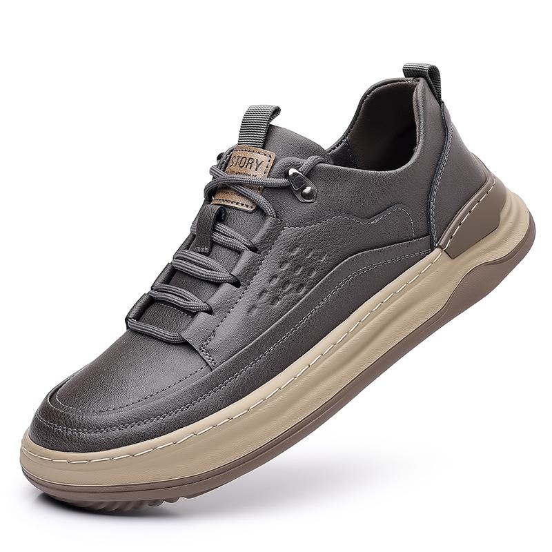 Young men's shoes 2025 autumn new men's soft-soled sports shoes platform shoes casual board shoes trend 2025