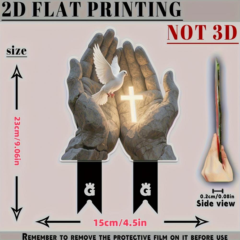 Garden Stake Acrylic Pigeon Garden Stake Waterproof Decorative Acrylic Garden Stake Set with Flying White for Outdoor