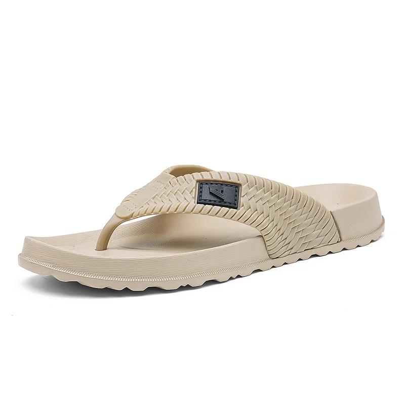 Fashion Summer Men Flip Flops Soft Sole EVA Beach Slippers for Men Outdoor Platform Casual Shoes Home Non-slip Bathroom Slides Shoes