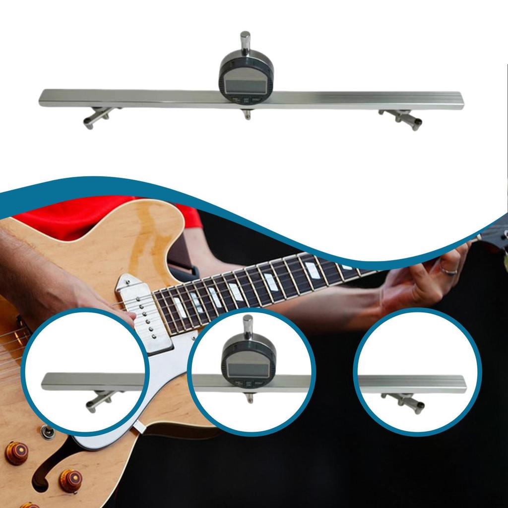 Gauge Tool Guitar Neck Curvature 18.11inch Accessories Instrument Rod Measuring Ruler for Basses