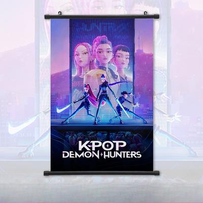 Anime KPop Demon Hunters Poster Rumi Mira Zoey Painting Living Room Office Decoration Bedroom Home Wall Prints