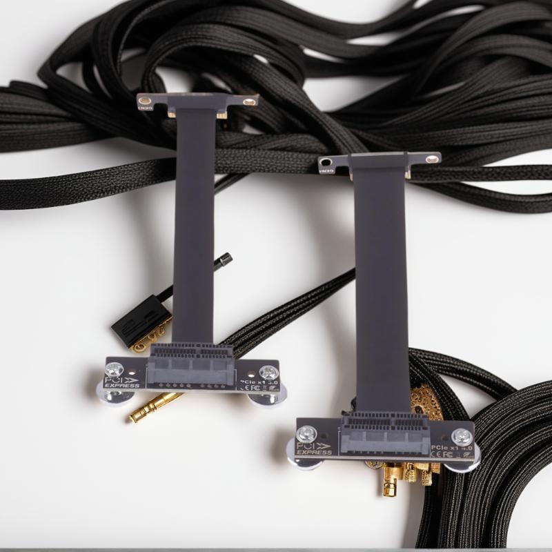 PCIE 3.0/4.0 X1 Riser Cable 90 Degree Right Angle PCIE Extension Cable Adapter PCIe Express Riser Card Ribbon Extender