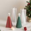Silicone Christmas Cone Candle Mold Epoxy Resin DIY Craft Candle Making Kit Crystal Easy To Demold Soap Ornament Mold Xmas Decor