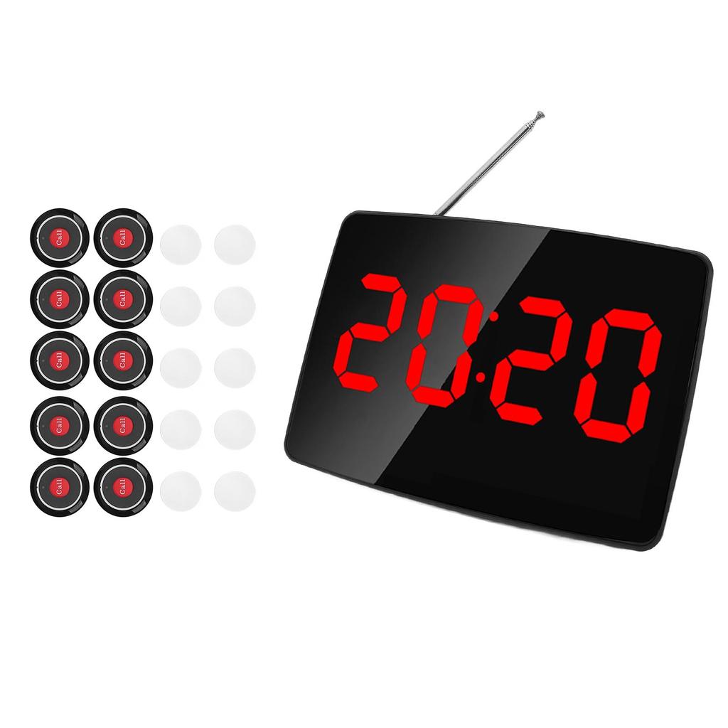 Drahtloses Rufsystem Pflegekraft-Pager mit 10 Schwesternruf-Tasten 1 Display-Empfänger für