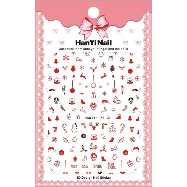 Ultra-thin Self-adhesive 3d Nail Sticker Ribbon Lace Flower Christmas Nail Decal Nail Art Decoration