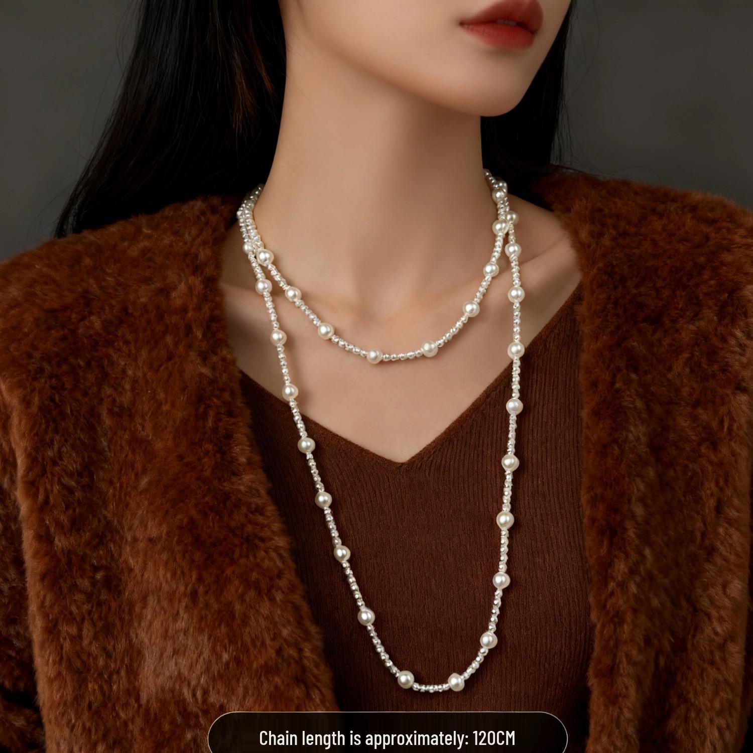 Высококачественное многослойное жемчужное ожерелье Miki Hepburn - Универсальный аксессуар-цепочка Standard