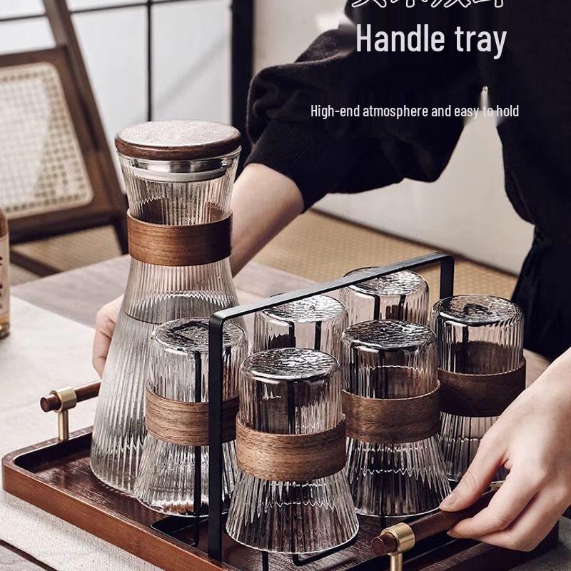 Chinese Style High-Temperature Glass Cup and Pitcher Set