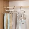 Portable Trouser Rack Hangers Household Stainless Steel Folding Pant Rack Tie Hanger Shelves Closet Convneince Organizer
