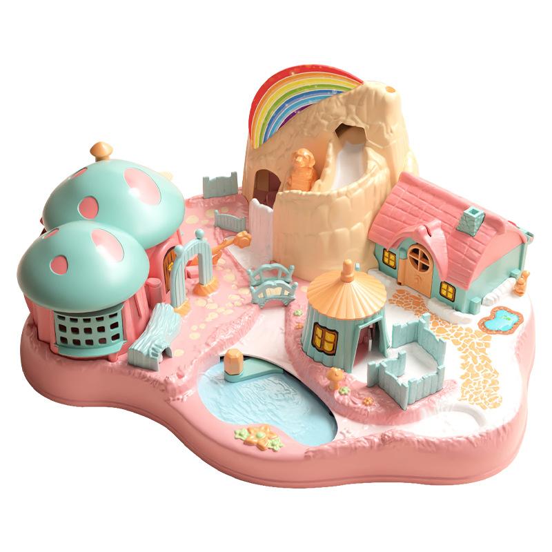 Creative Children Board Games Music Mushroom House Table Cosplay  Party Interactive Desktop Games Toys With Lights Gift for Kids