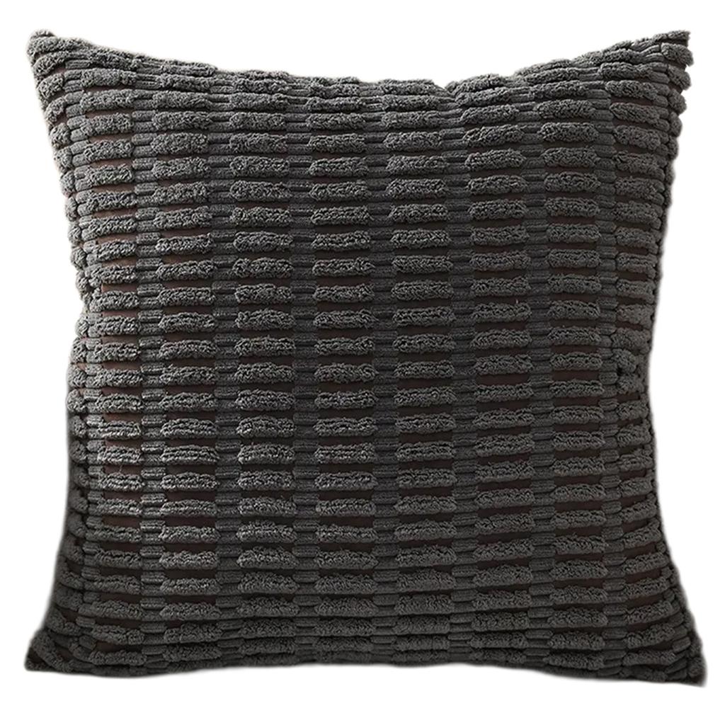 Durability Corduroy Cushion Cover with Invisible Zippered Close Enhances Any Decors Styles Standard Size 45x45cm