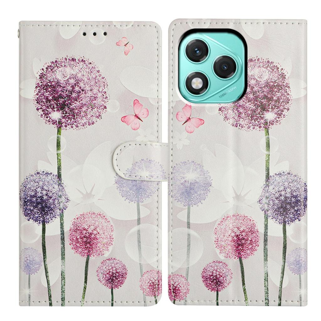 For Honor 400 Lite 5G Case Pattern Printing Wallet Stand Flip Leather Phone Cover with Strap