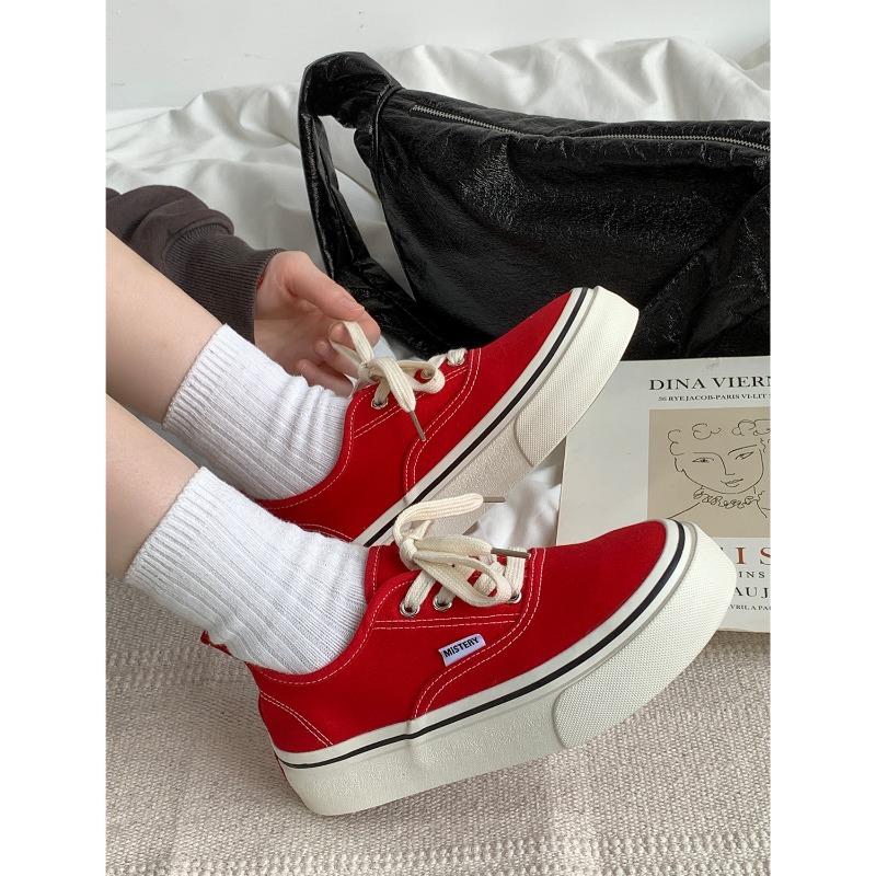 Spring New Platform Canvas Shoes Versatile Low-top Board Shoes 1716 New Color