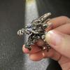 Kushala Daora Dragon of Steel Large Ring for Men Antique Gothic Open Ring Alloy Zinc Alloy Plated Zircon Cosplay Accessories Gift