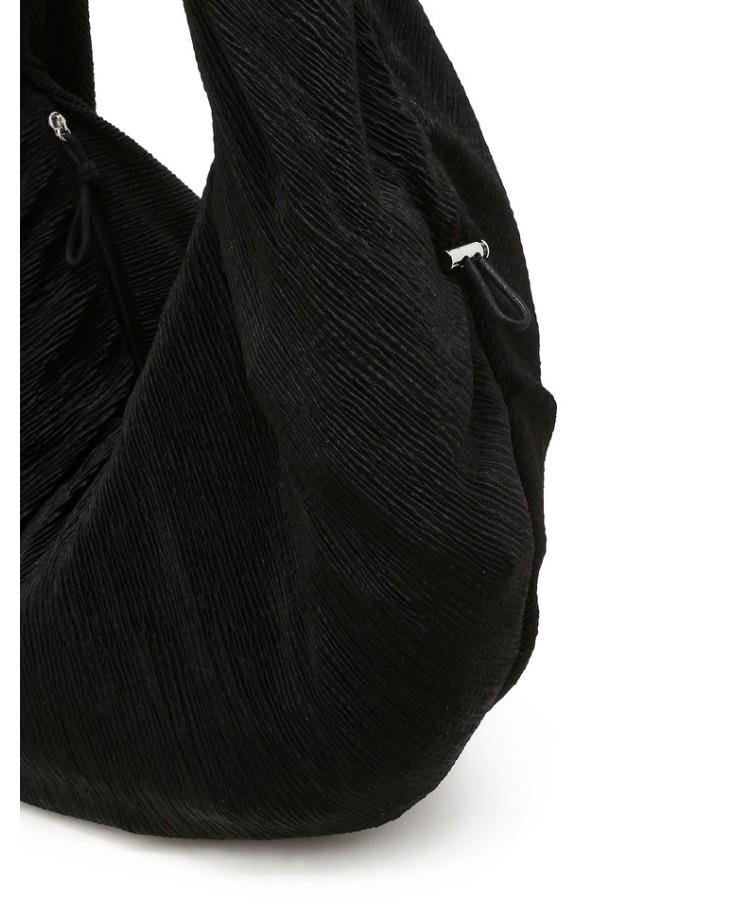 Athe Vanessabruno [Pli] Black Pleated 2-Way Shoulder Bag And Crossbody Bag L Aaba6E831Bk