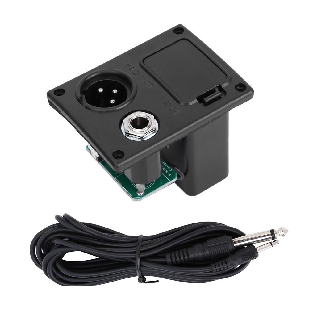 Copper Guitar Cable Amplifier   Low Noise with 9V Guitar Active Pickup EQ Battery Cover Case