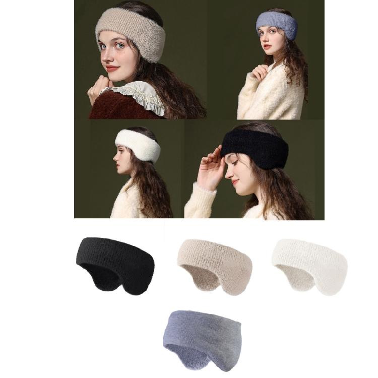 Fashionable Headband Plush Ear Muffs for Halloween Party Keep Warm Outdoor