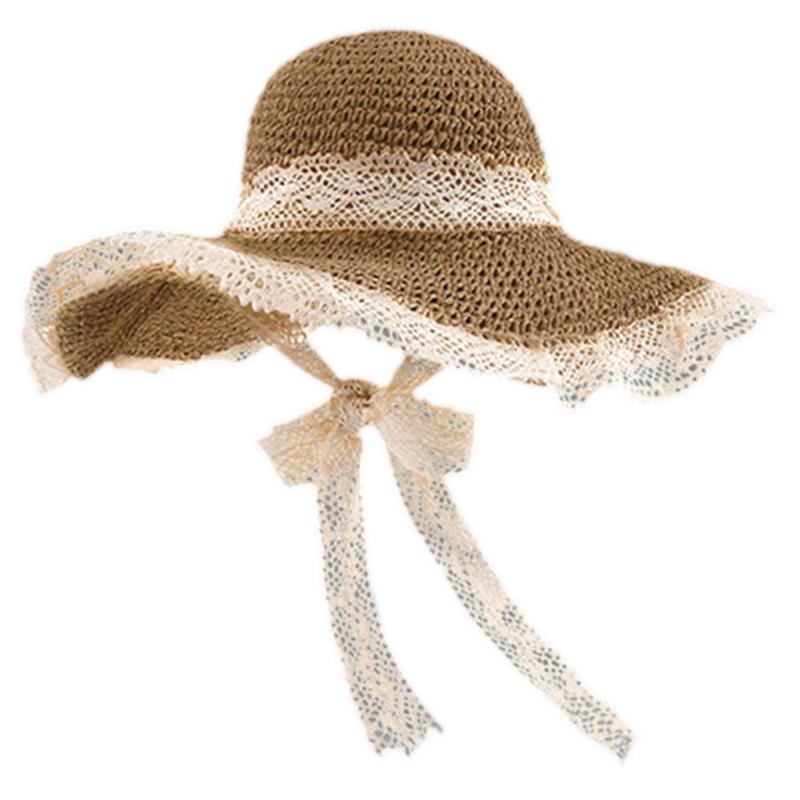 

Straw Beach Hat Big Floppy Sun Hat Womens Wide Brim Straw Hat With Chin Strap хакі