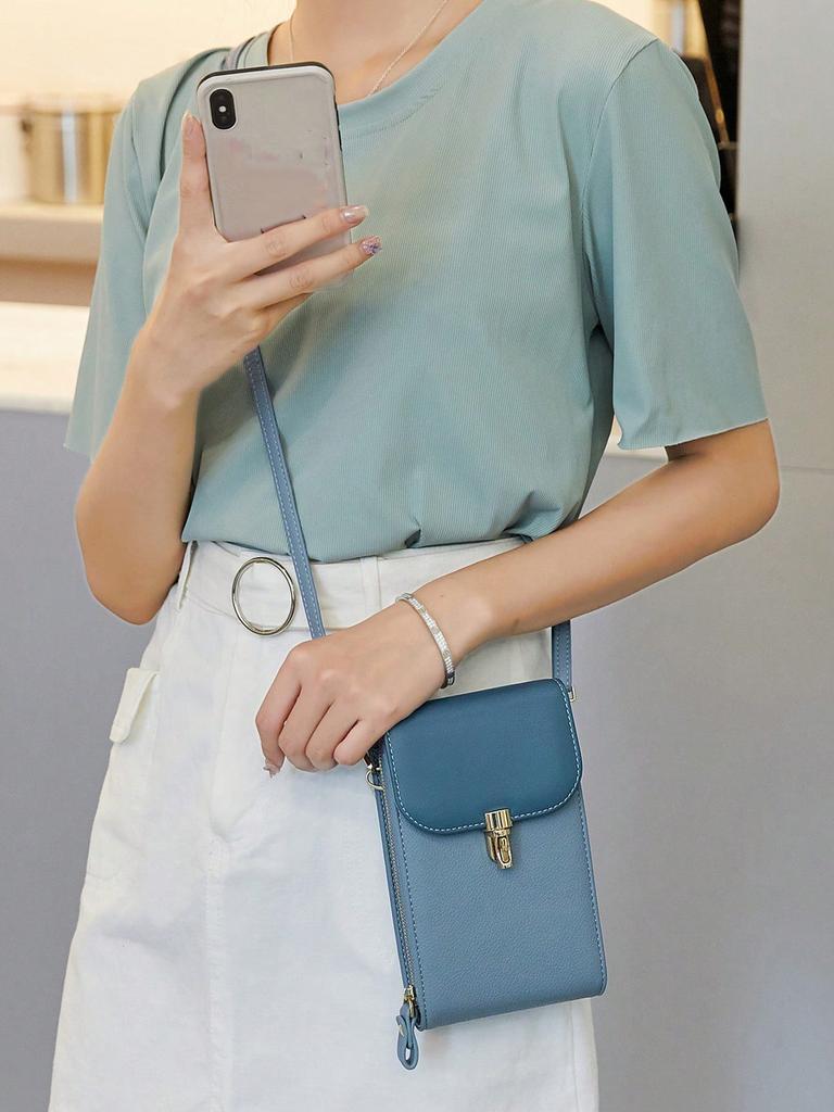 Fashionable Soft Leather Women's Bag, PUleather Multifunctional Crossbody Mobile Phone Bag, Shoulder Strap, Handbag, Coin Wallet