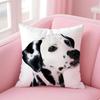 D-Dalmatian Cushion Cover Pillowcase Short Plush Invisible Zipper Room Sofa Cushion Cover