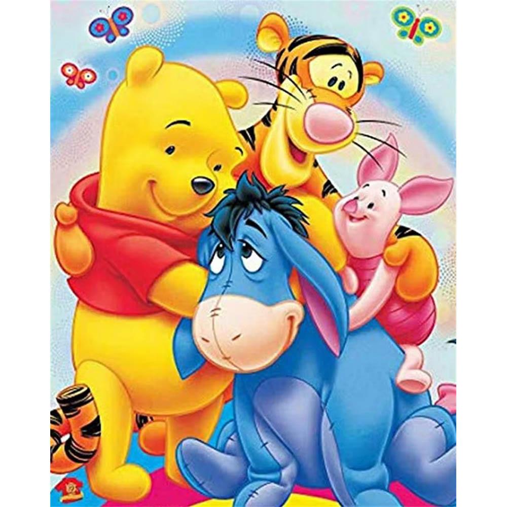 Serie Winnie the Pooh Pittura Diamante 5D Piena di Diamanti Fai da Te Pittura Diamante Fatta a Mano Kit Pittura Decorativa Cartone Animato