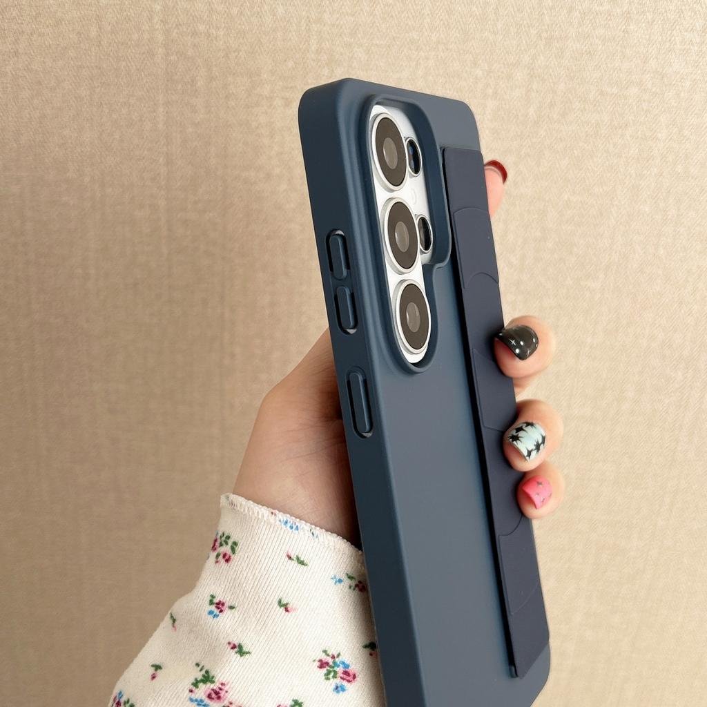Fashion Elastic Silicone Wristband Phone Case For Samsung Galaxy S26 Ultra S25 S24 S23 Plus Shockproof Bumper Hard PC+TPU Cover