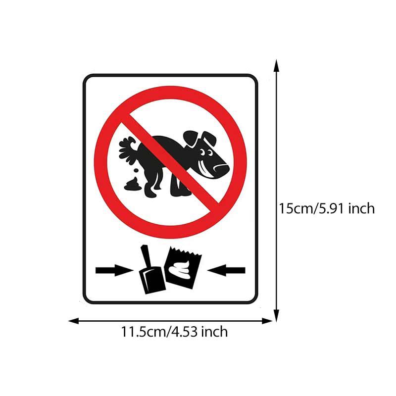 

No Dog Shit Warning Sticker For Car Decals Motorcycle Decals Wall Decals Waterproof Decoration Sticker TM418 A-15cm Longest Side