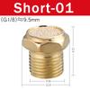 Pneumatic Exhaust Muffler Silencer 1/8 1/4 3/8 1/2 BSP Male Thread For Air Noise Brass Adjustable Long Short BSL M5