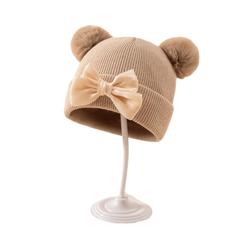 Hip Hop Baby Winter Hats Double Pom-Pom Warm Bonnet Fashion Kids Knitted Caps Outdoor