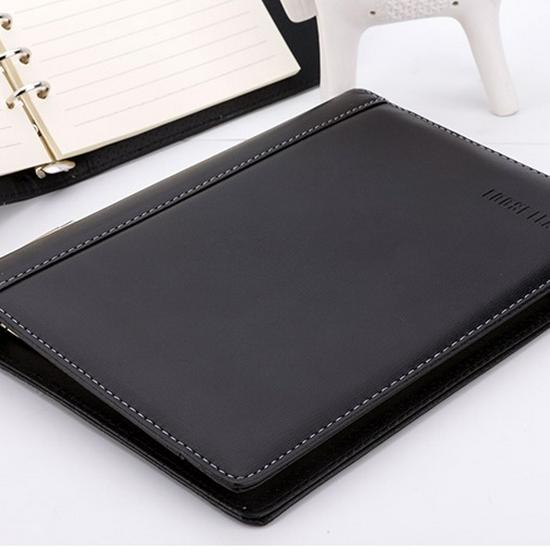 A5 Leather 6-Ring Binder Notebook with Free Shipping